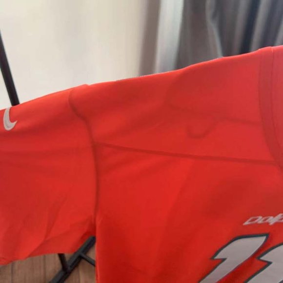 Miami Dolphins #1 Devante Parker Red Rush Legends Jersey - Picture 6 of 10